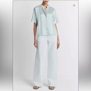 Vince 100% Silk Dolman Short-Sleeve Blouse